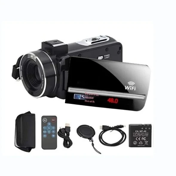 Popular 8K Digital Video Camera Night Vision 48MP Wireless Webcam Live Streaming 10x-20x Optical Zoom CMOS MicroSD 90