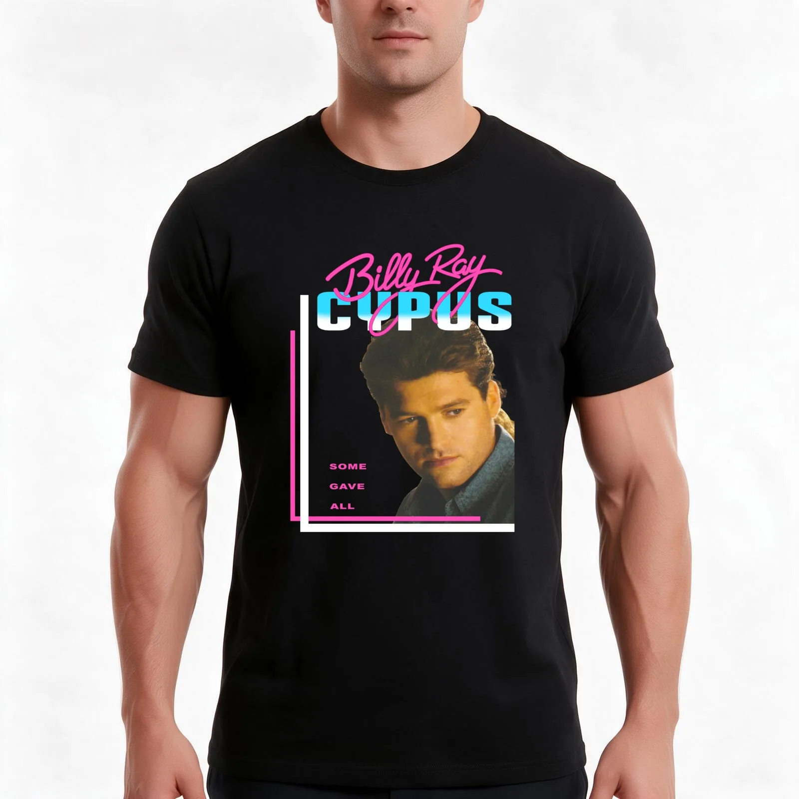 Achy Breaky Heart Tour Some Gave All Promo T-Shirt, Summer Casual Cotton Tee, Oversized Streetwear Tops, Vintage Graphic Print
