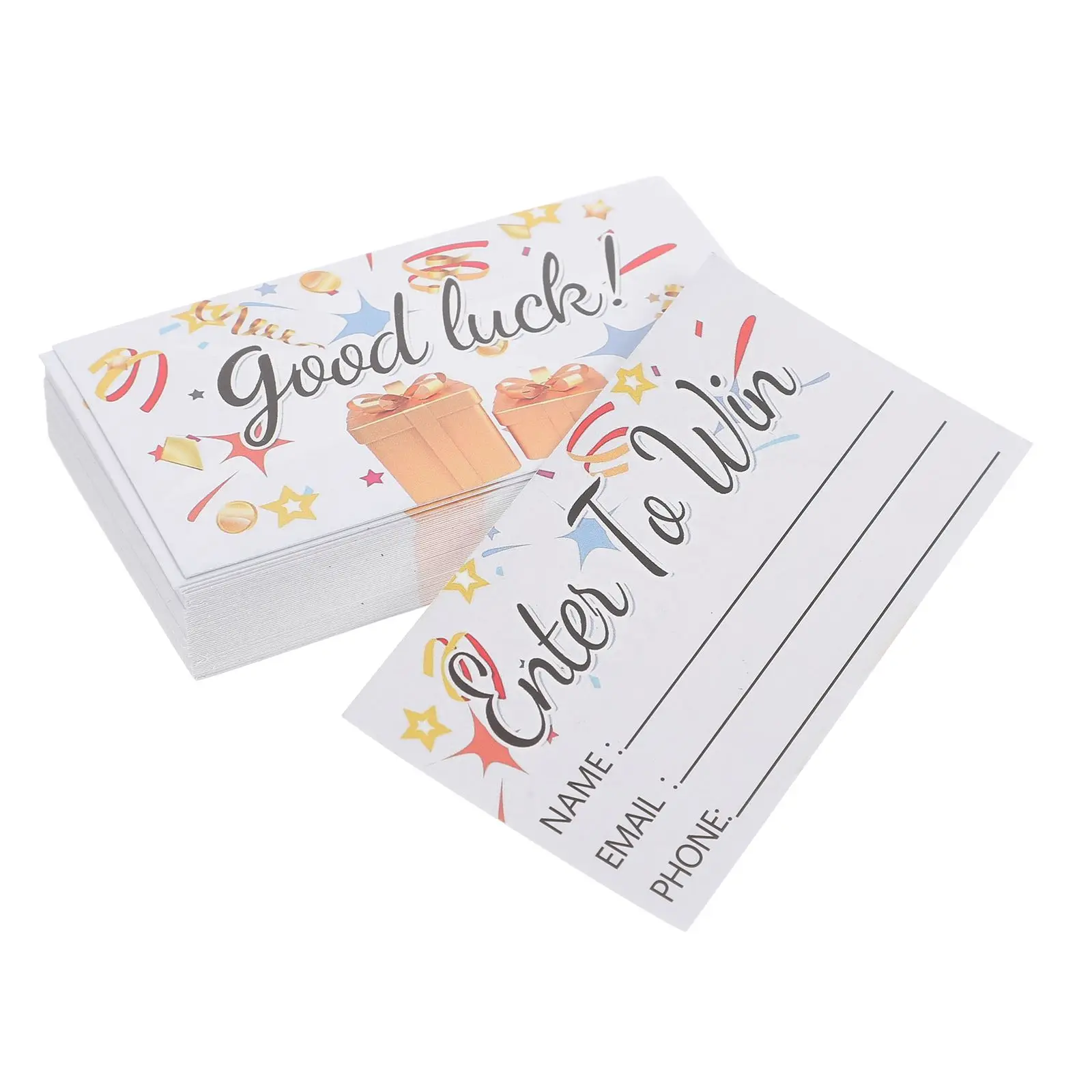 

200pcs Raffle Vendor Booth Supplies Classroom Carnival Fun Tickets Design Raffle Ticket Smooth Ballot Box Cards Surface