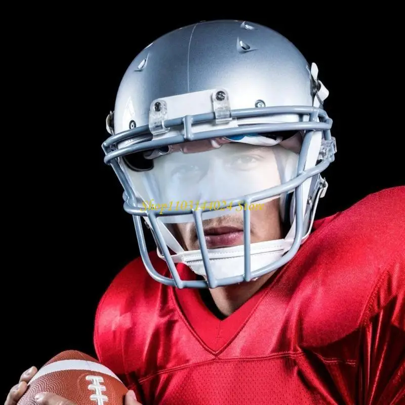N5KE Football Eye Shield للخوذات أقنعة شفافة ومقاومة للخدش للرياضيين لإمدادات كرة القدم للبالغين والشباب