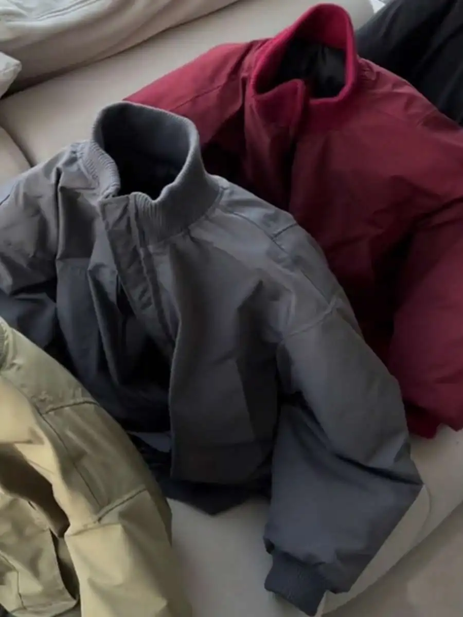 معطف بيسبول عسكري من Militaryenn Flight Jaet ort Sle بياقة واقفة للرجال للخريف عصري كاجوال فضفاض مناسب من القطن