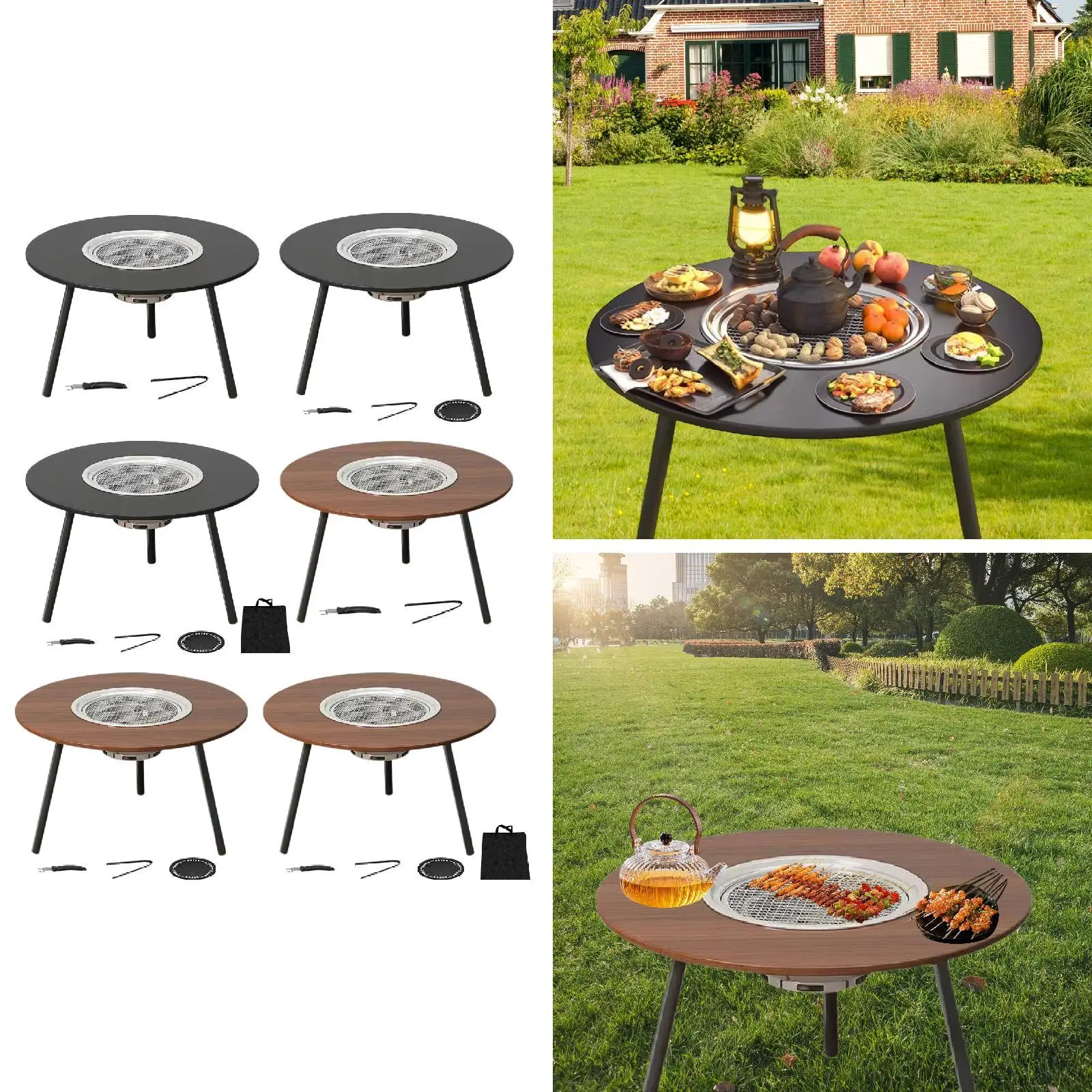 BBQ Grill Convenient Versatile Stable Cooker for Garden Backpacking Travel