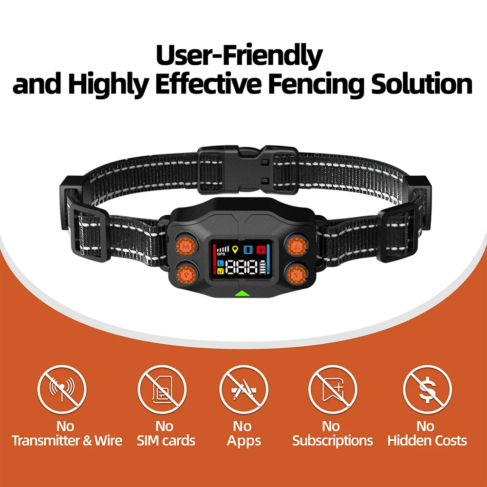 Portable GPS Wireless Dog Fence Satellite Global Positioning Electric Dog Containment System GPS Dog Fence Shock Collar