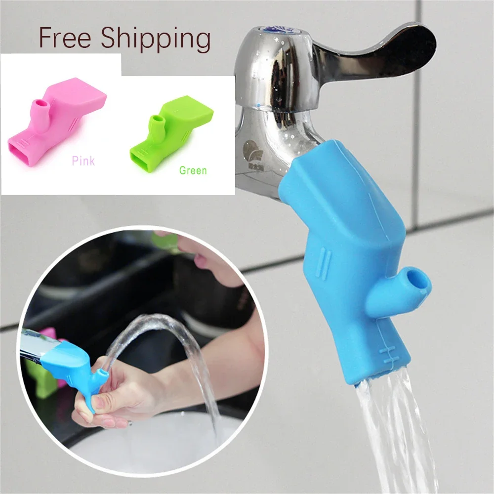 Highly Elastic Silicone Faucet Extender Bathroom Sink Fixture Children\'s Hand Washing Accessories Water Tap Nozzle Kitchen Home