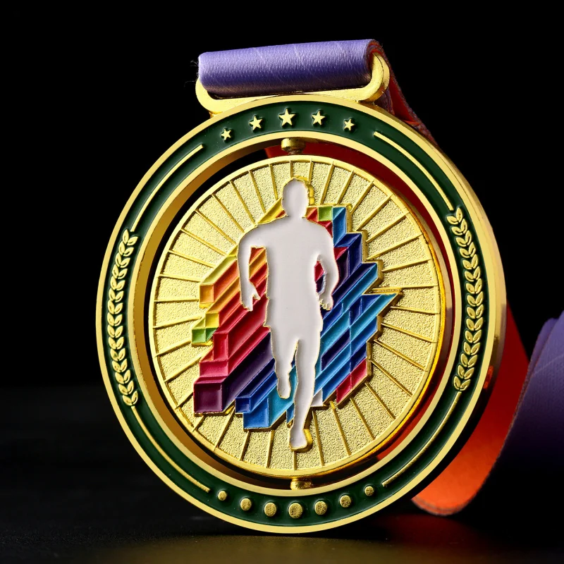 

Metal medal marathon sports event kindergarten children's name tag basketball competition medal