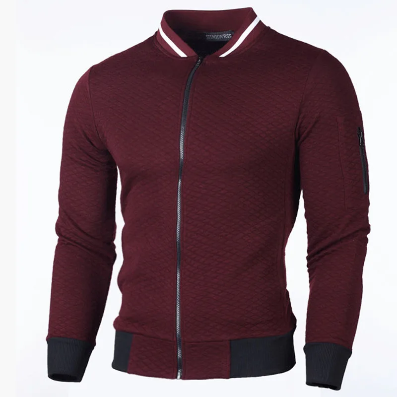 New Men Jacket Lattice Solid Cardigan Coats Men's Casual Sportswear Spring Autumn Sweatshirts Cardigans Outwear For Man MY610