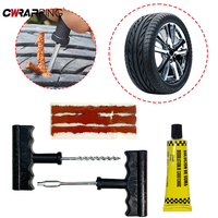Car Tire Repair Tool Kit with Rubber Strips Tubeless Tyre Puncture Studding Plug Set Motorcycle Truck Vacuum Tire Repair Tools