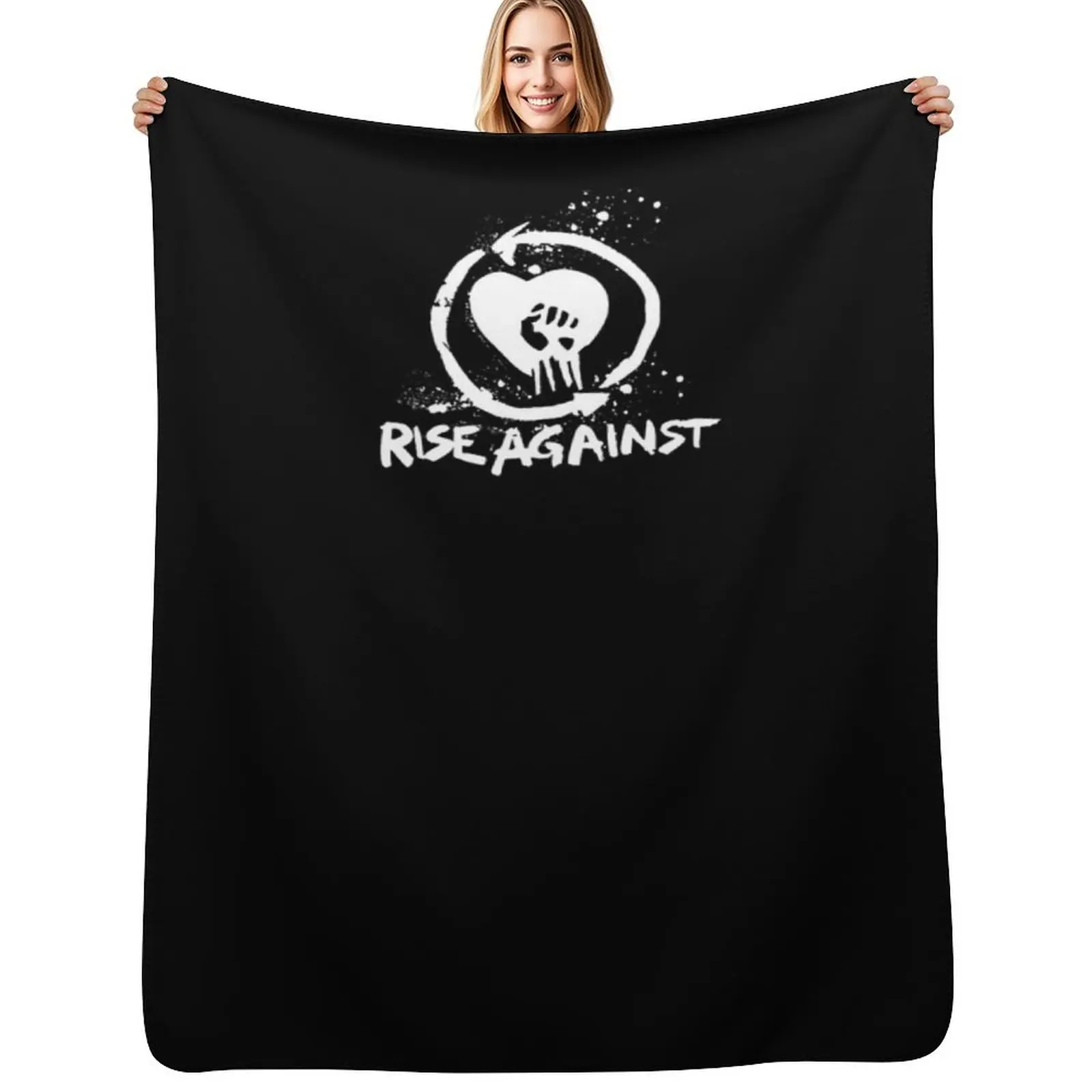 Rise Against logo Throw Blanket Warm Napping Blanket for Office Couch Bed