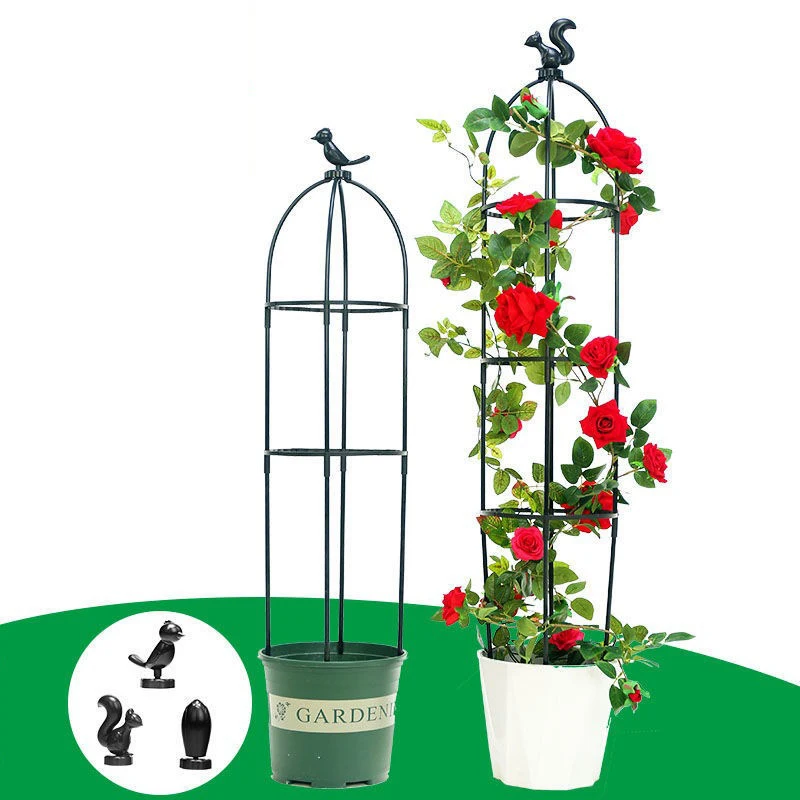 Planta de escalada treliça jardim tomate suporte gaiolas para flores plantas suporte quadro treliça escalada diy flor videiras pote suporte