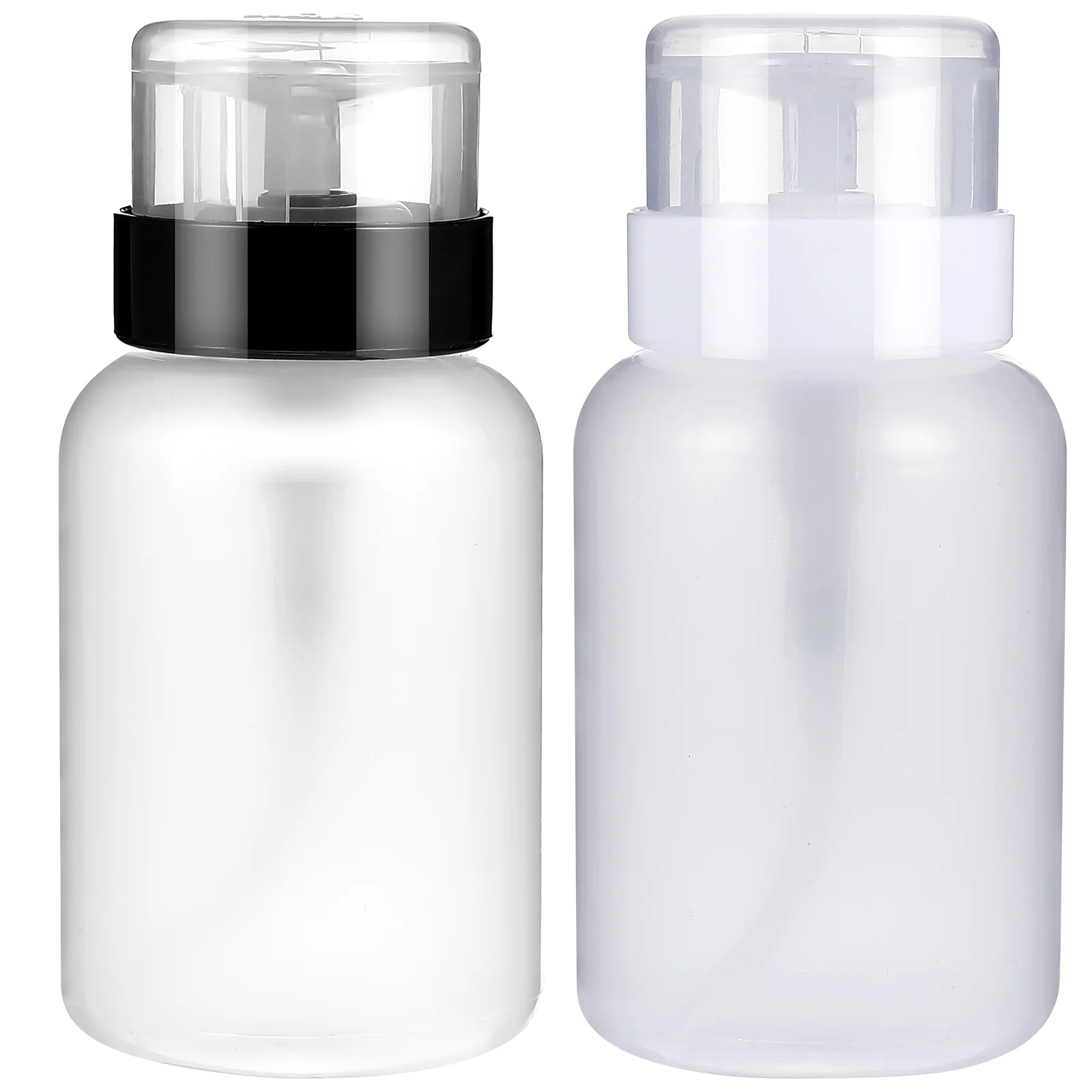 2 Pcs Squeeze Bottle Empty Dispenser Bottles Transparent Pump Disc Travels Push down