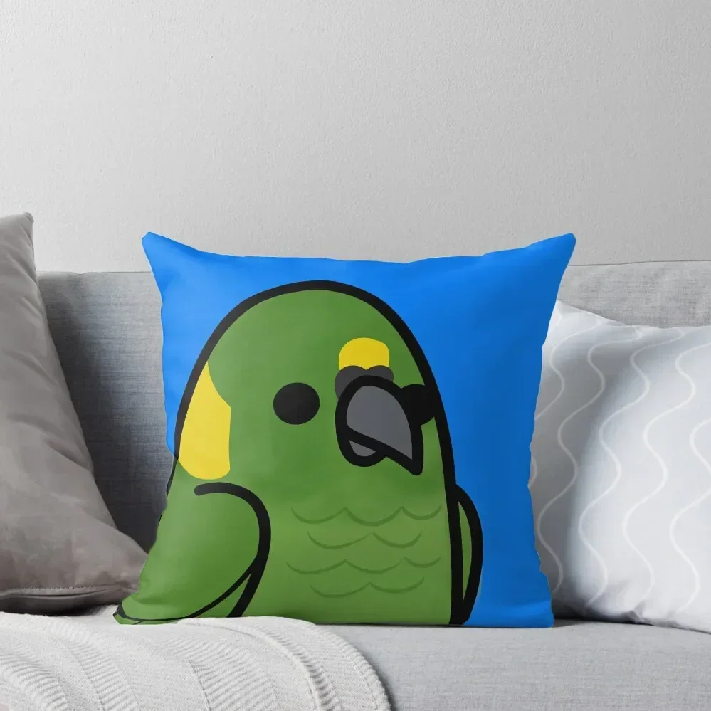 

Too Many Birds! - Yellow-Naped Amazon Throw Pillow Sofa Pillow Cover Decorative pillow case luxury covers
