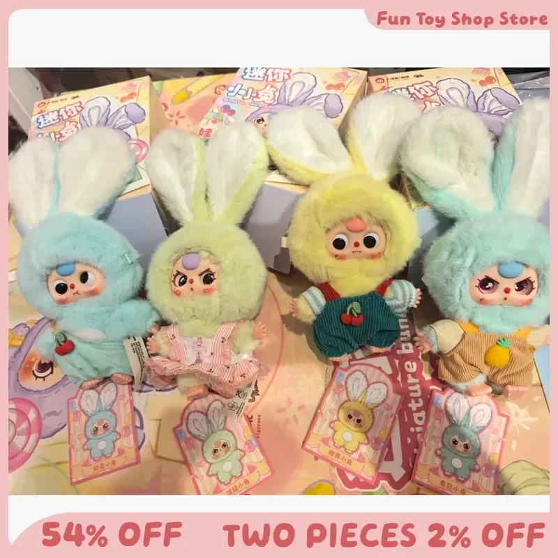 

Подлинная в наличии мини-кролик, ограниченная серия, детский рюкзак с тремя слепами, подвеска, коллекционная модель, загадочная коробка, подарок для детей