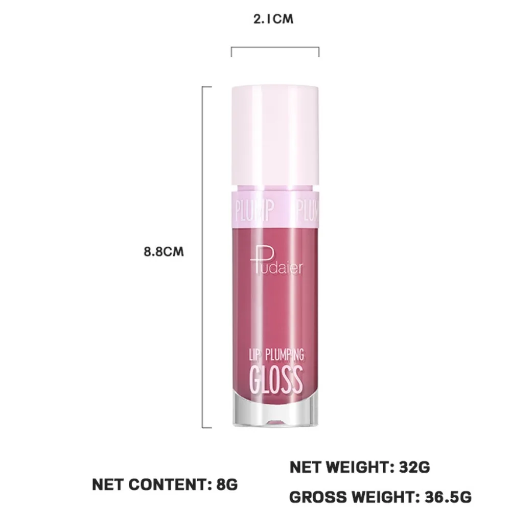 Hidratante Gengibre Menta Lip Glaze Lipgloss, Colorfast Non-stick Cup, Tinted During Lip Care, maquiagem Lip Gloss