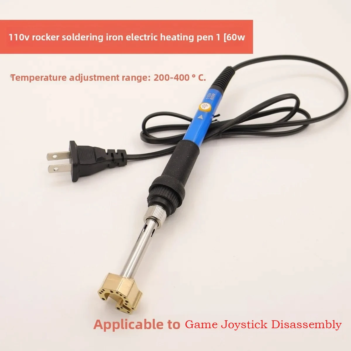 Elektryczna lutownica z miedzianą końcówką do demontażu joysticków i naprawy kontrolerów. — zdjęcie produktu 2