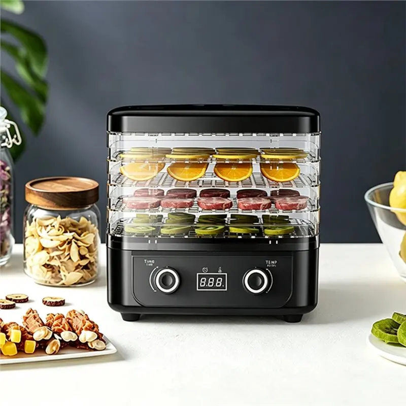 B98A-5-Tier Food Dehydrator Machine 160W Dryer Adjustable Timer & Temperature For Drying Fruits Herbs Jerky