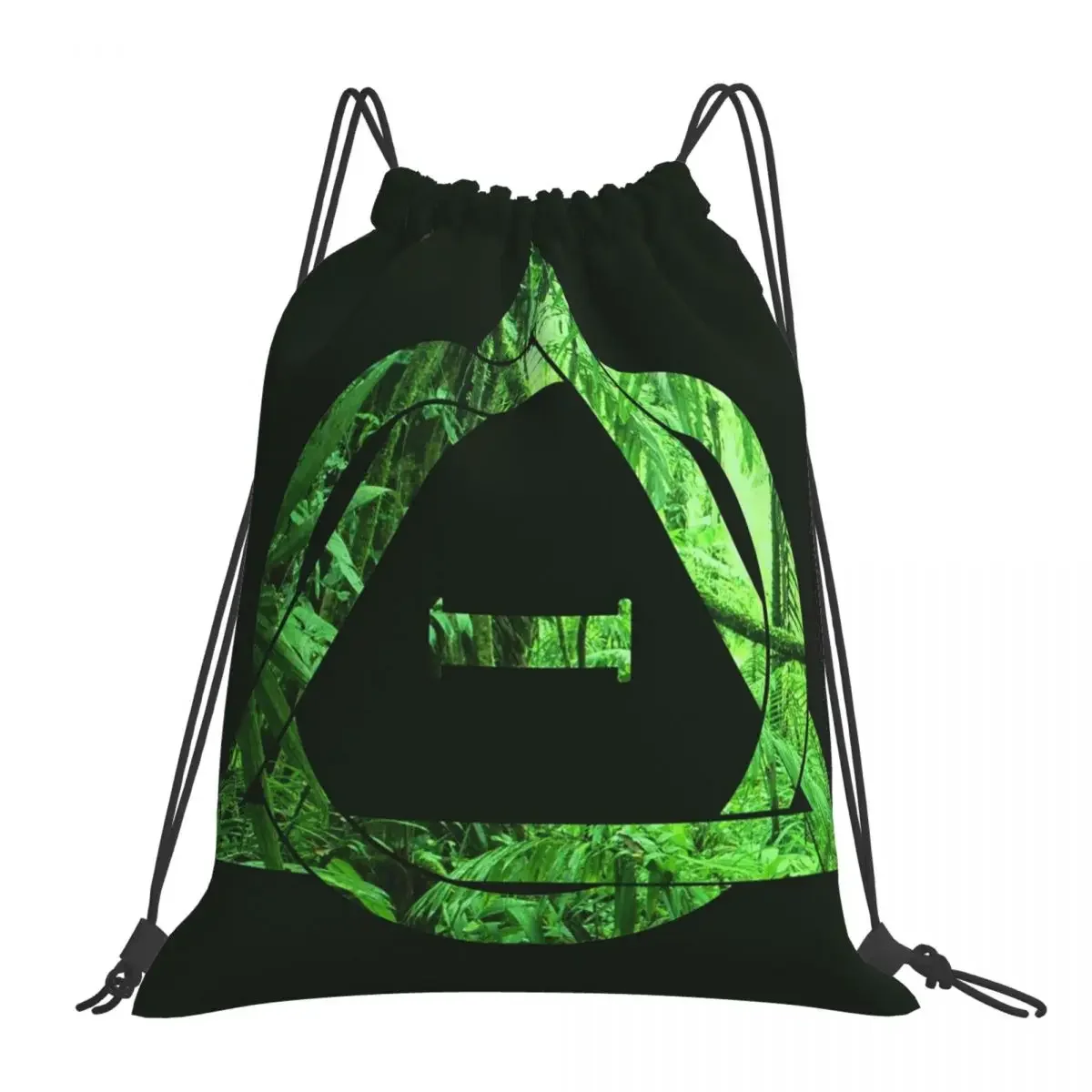 Forest Therian Backpacks Fashion Portable Drawstring Bags Drawstring Bundle Pocket Sports Bag BookBag For Travel Students