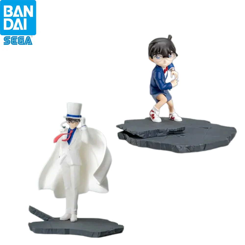 Original SEGA Luminasta Detective Conan Conan & Kaito Kid Rock Base Set Anime Figure Desktop Decor For Collectors Fans