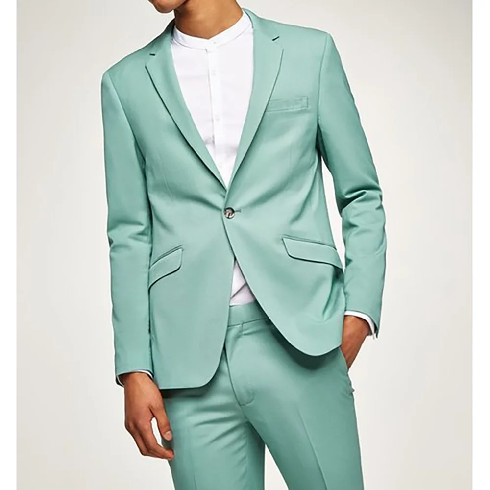 

Single Breasted Peak Lapel Men's 2 Pieces Suits Business Casual Formal Dinner Party Suit Set Jacket Pants