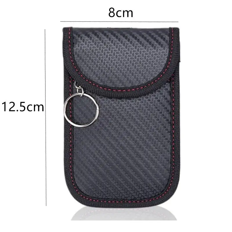 Bag For Key Fob Cage Protector Car RFID Signal Blocking Key Fob Protector Anti-Theft Pouch Double-Layers Of Carbon Fiber Key Bag view 6