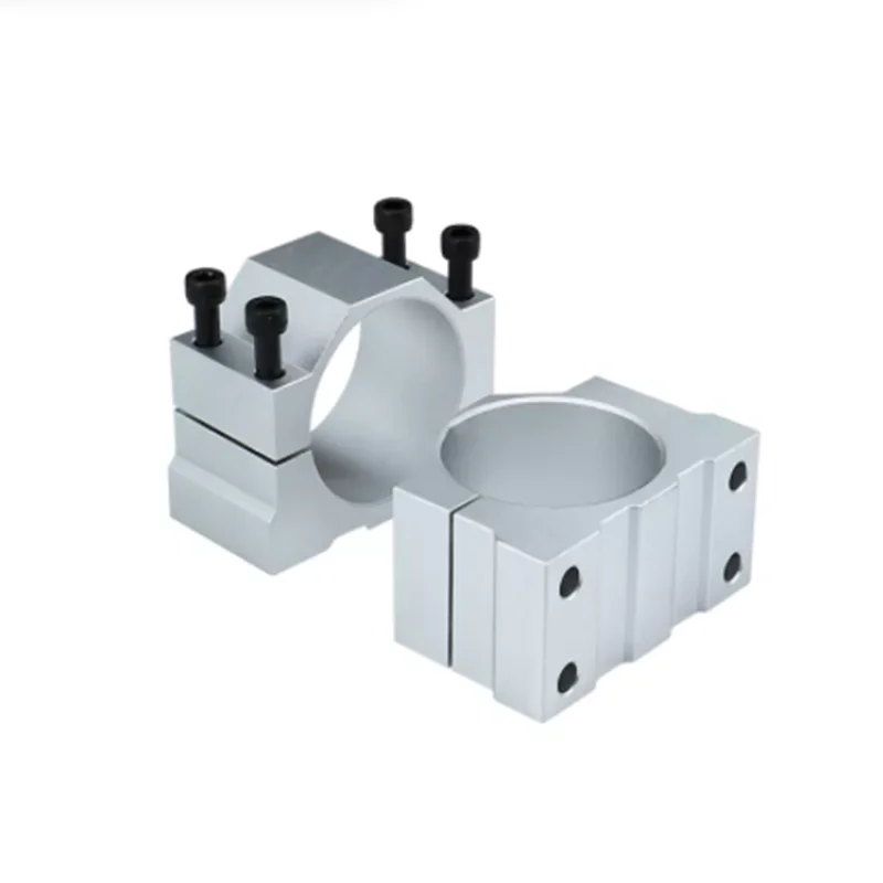 

52mm 65mm 80mm Aluminum Spindle Clamp Motor Bracket with 4pcs Screw for CNC Engraving router Machine Motor Mounting Holder