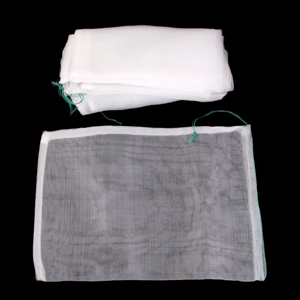 

10Pcs Nylon Mesh Filter Bag for Aquarium Garden Pond Reusable Drawstring Closure Prevent Media Spread Mesh Filter Bag