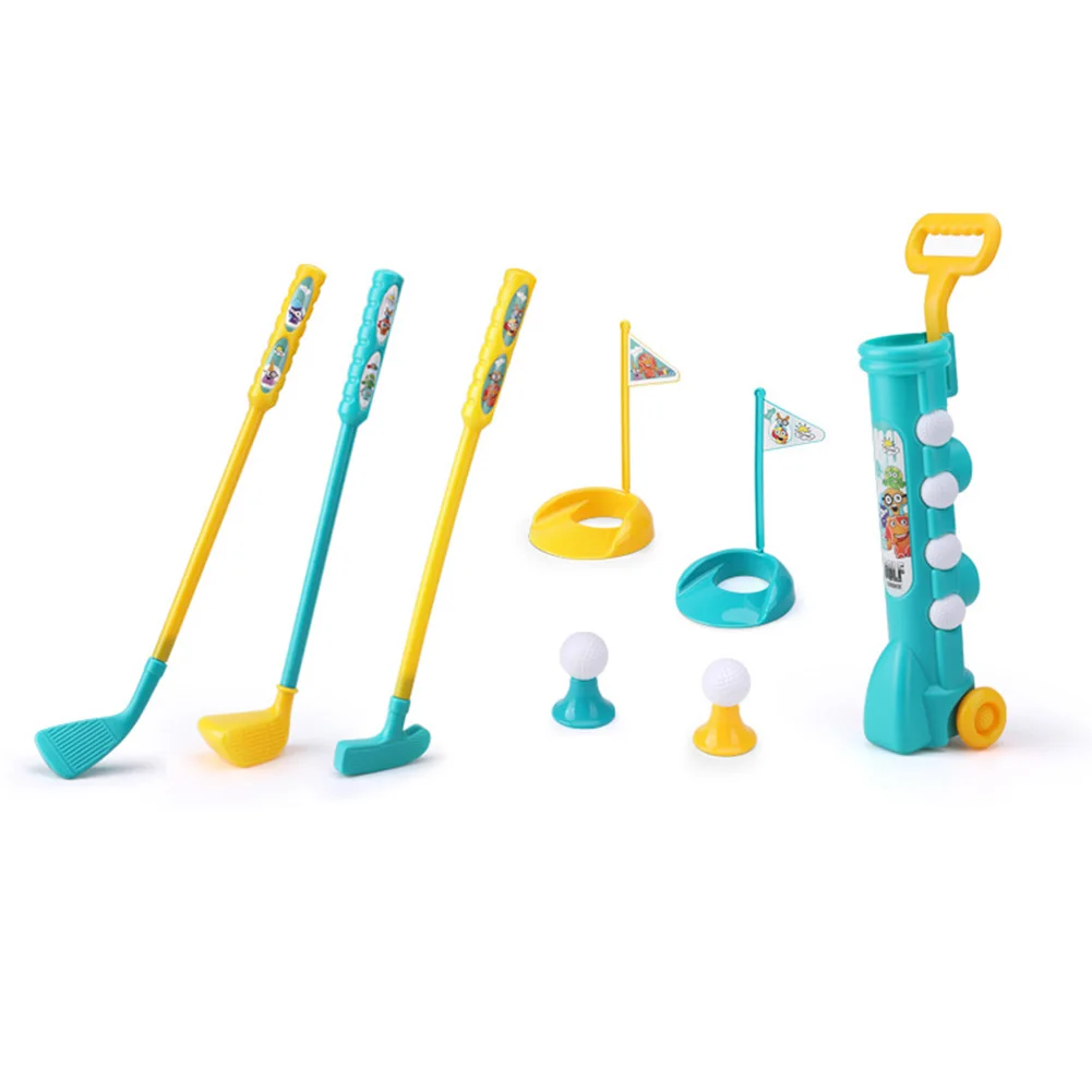 Game Outdoor Sports Golfclubs Set Kinderen Club Ball Green Hole Cup Groep met wiel Sport Fitness Speelgoedset
