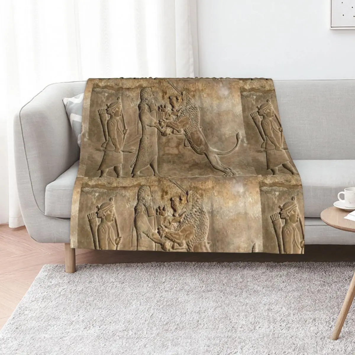 

Persian Lion attack Throw Blanket Thin Soft Big Sleeping Bag Cute Blankets