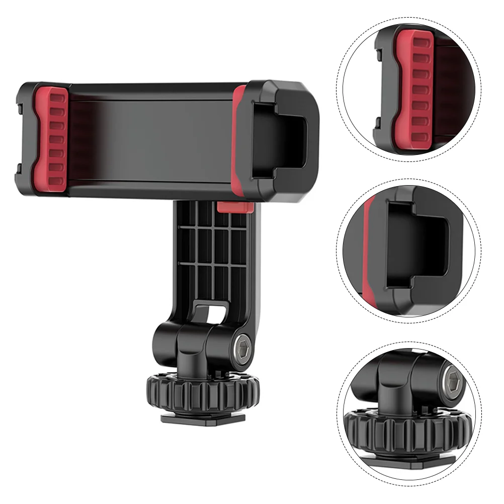 Double Head Mobile Phone Holder Smartphone Clip Adapter Phones Holders Cell Tripod Bracket Mount Abs