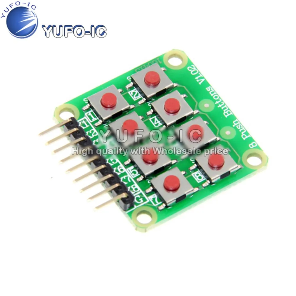 Micro Switch 2*4 Matrix Keyboard Eight Key Independent 1-chip Microcomputer Extended Keyboard Module good quality