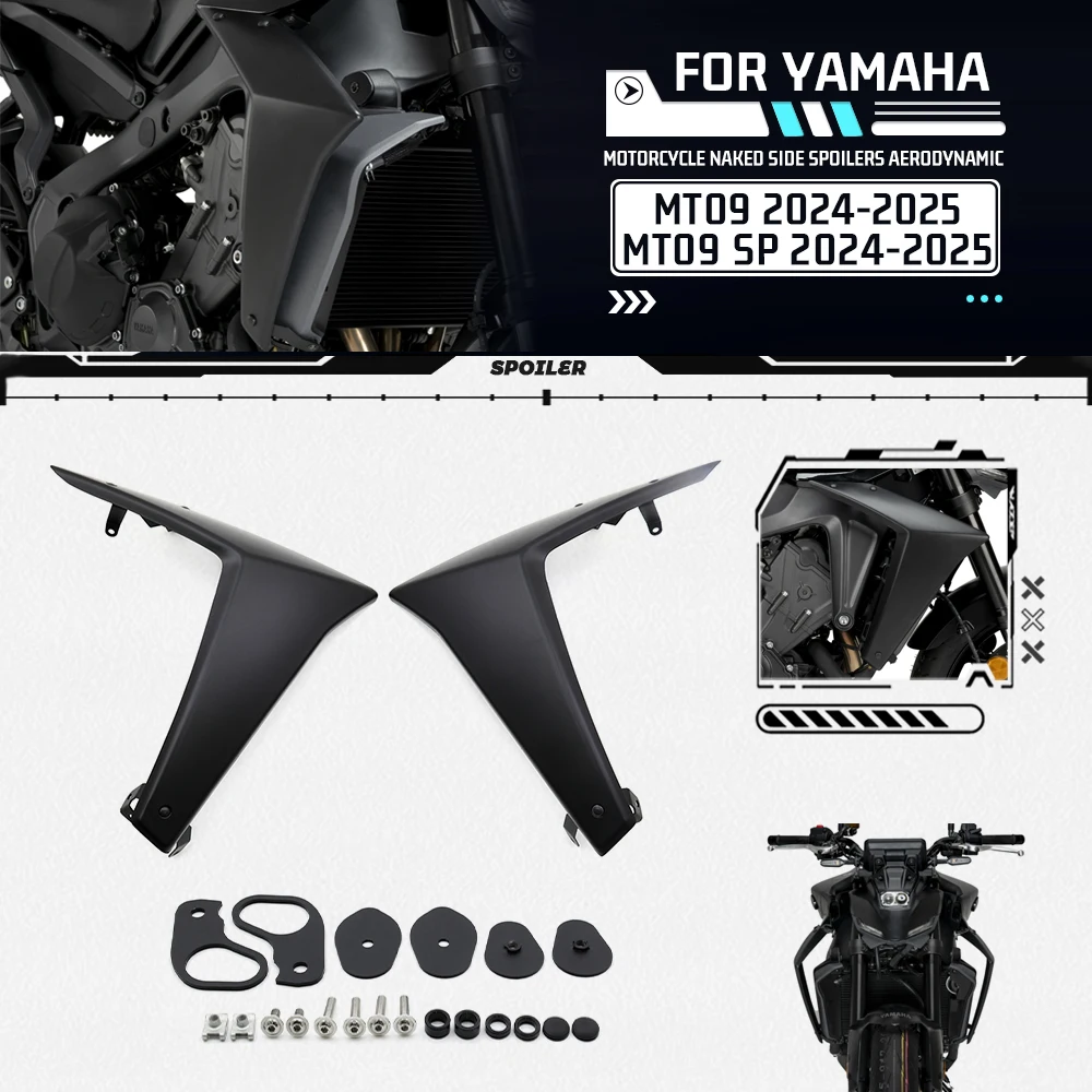 

Motorcycle Front Downforce Spoiler Winglet For Yamaha MT-09 MT09 SP 2024 2025 Frontal Sport Naked Aerodynamic Wing