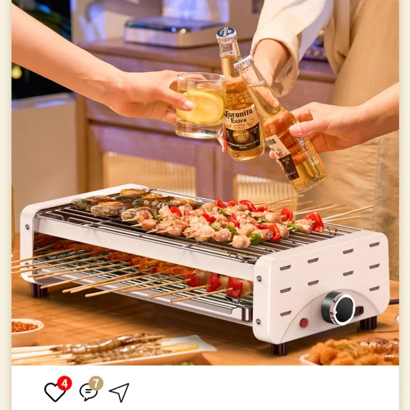 Grill elektryczny 1800W Biały Bezdymny Grill Domowy Grill Elektryczny Odłączany Bistecchiera Elettrica 그릴 электро гриль для кухни