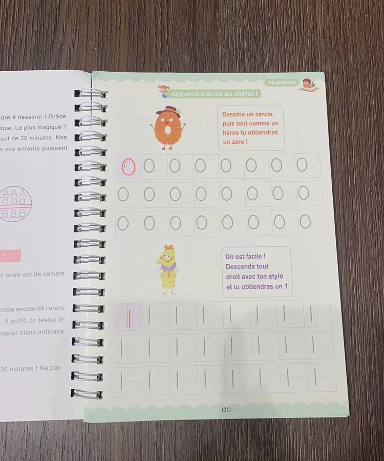 4 stücke Portugiesisch Magie Praxis Copybook Stift Vorschulkinder Kalligraphie Notebook Kinder Wiederverwendbare Schreiben Buch Alter 3-8 – Detail 12