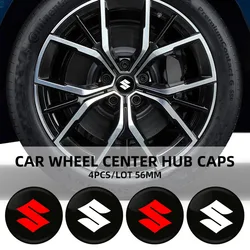 Car Wheel Center Hub Cap Rim Cover Emblem Stickers For Suzuki SX4 Swift Grand Vitara Ciaz Liana Spresso Celerio Jimny Jeemny Car