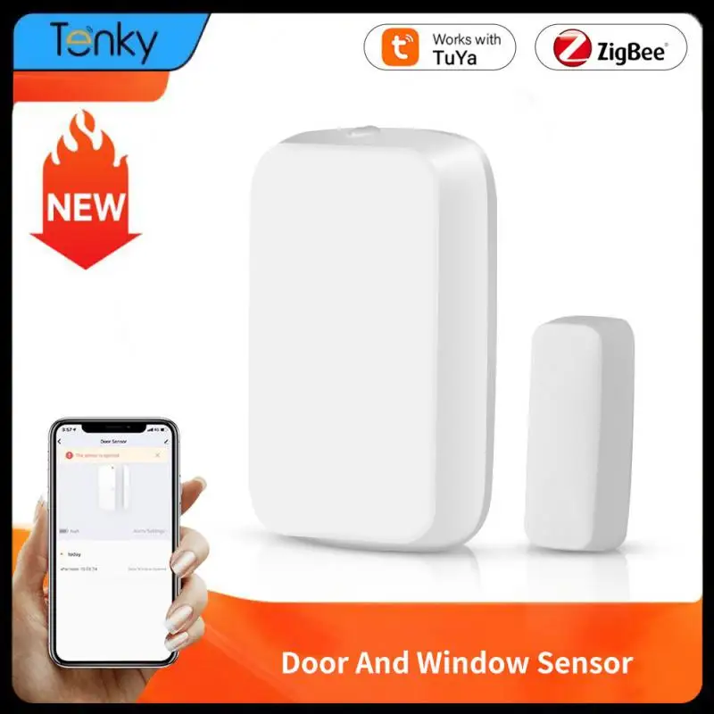 Open Closed Detectors Intelligent Linkage Wireless Window Sensor Smart Tuya Door Sensor Via Alexa Home