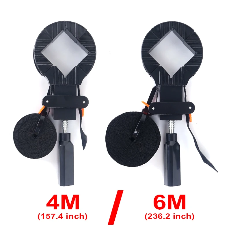 Clips de cadre à Angle droit de 90 degrés, 4M/6M, sangle de serrage d'angle réglable, 4 mâchoires, support de cadre photo, outils pour le travail du bois