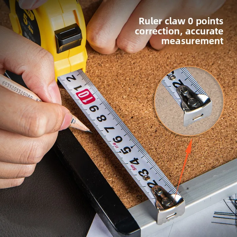 Tool DL280519 Steel tape measure 5 meters, box ruler telescopic ruler meter ruler measurement