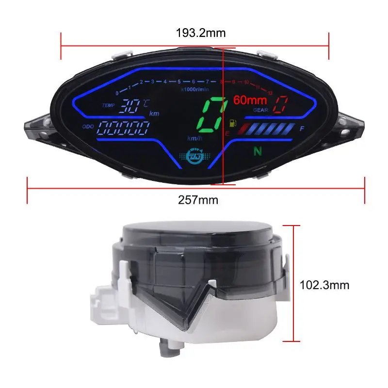 New LED Digital Motorcycle Speedometer RPM Dashboard For BIZ100 biz100 C100 Colombia,Brazil tablero velocimetro