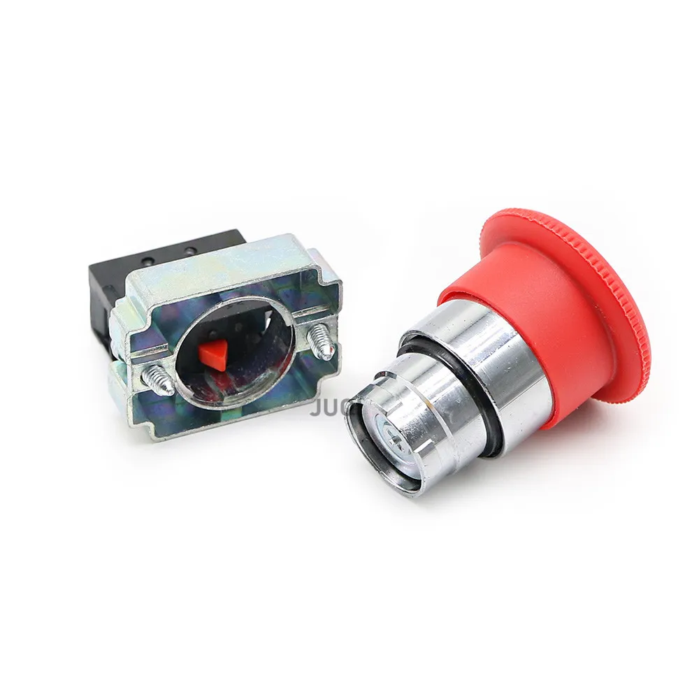 XB2-BS542 Emergency Stop Rotary Push Button Switch 1NC 2NC 1NO/1NC 2 Position Locking 22mm Mushroom Head Button