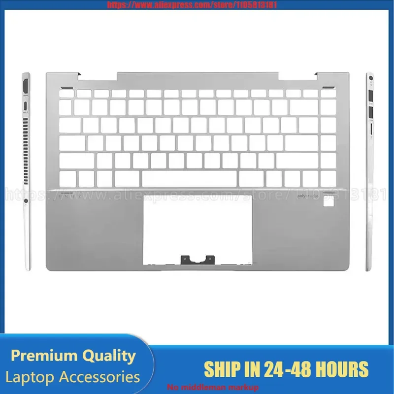 For HP ENVY X360 14-ES TPN-W158 Top Case Bottom Base Cover Palmrest Keyboard Bezel Laptop Housing Replacement Parts