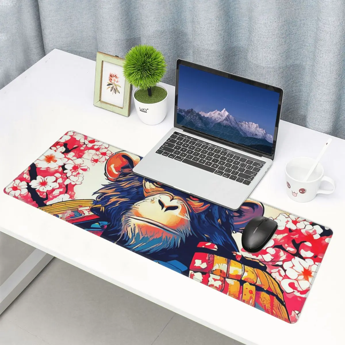 Large Mouse Pad Ninja Monkey Print Gamer PC Laptop Mats Keyboard Carpet Computer Gaming Office Accessories Desk Mat