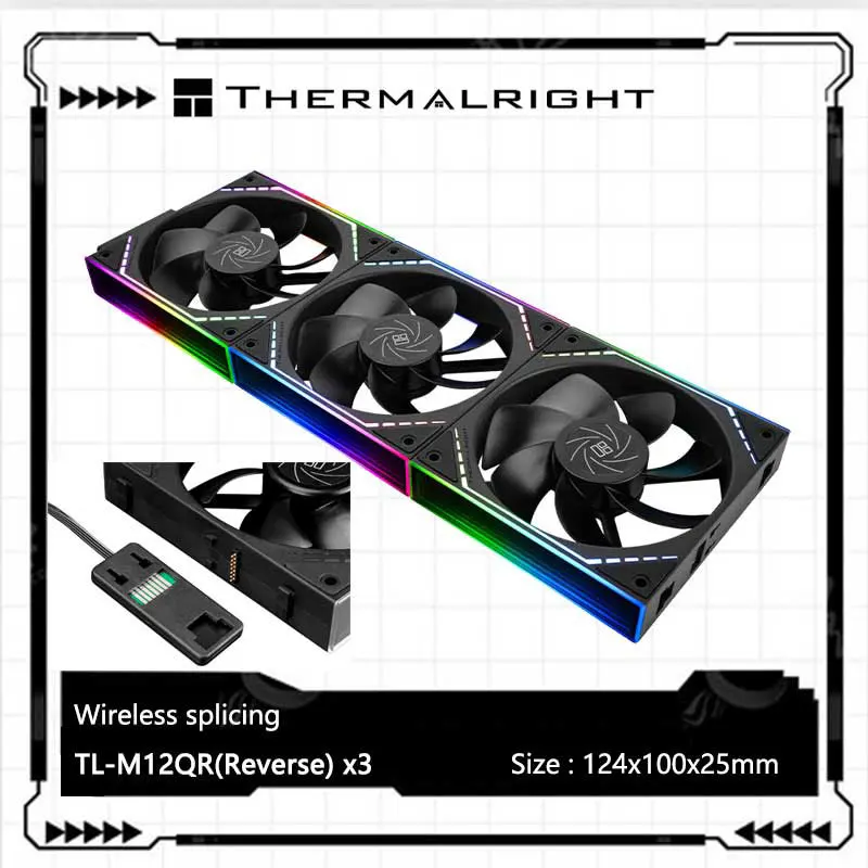 

Thermalright TL-M12QR 3 in 1 Computer case cooling fan, wireless splicing/infinity frame/high performance fan