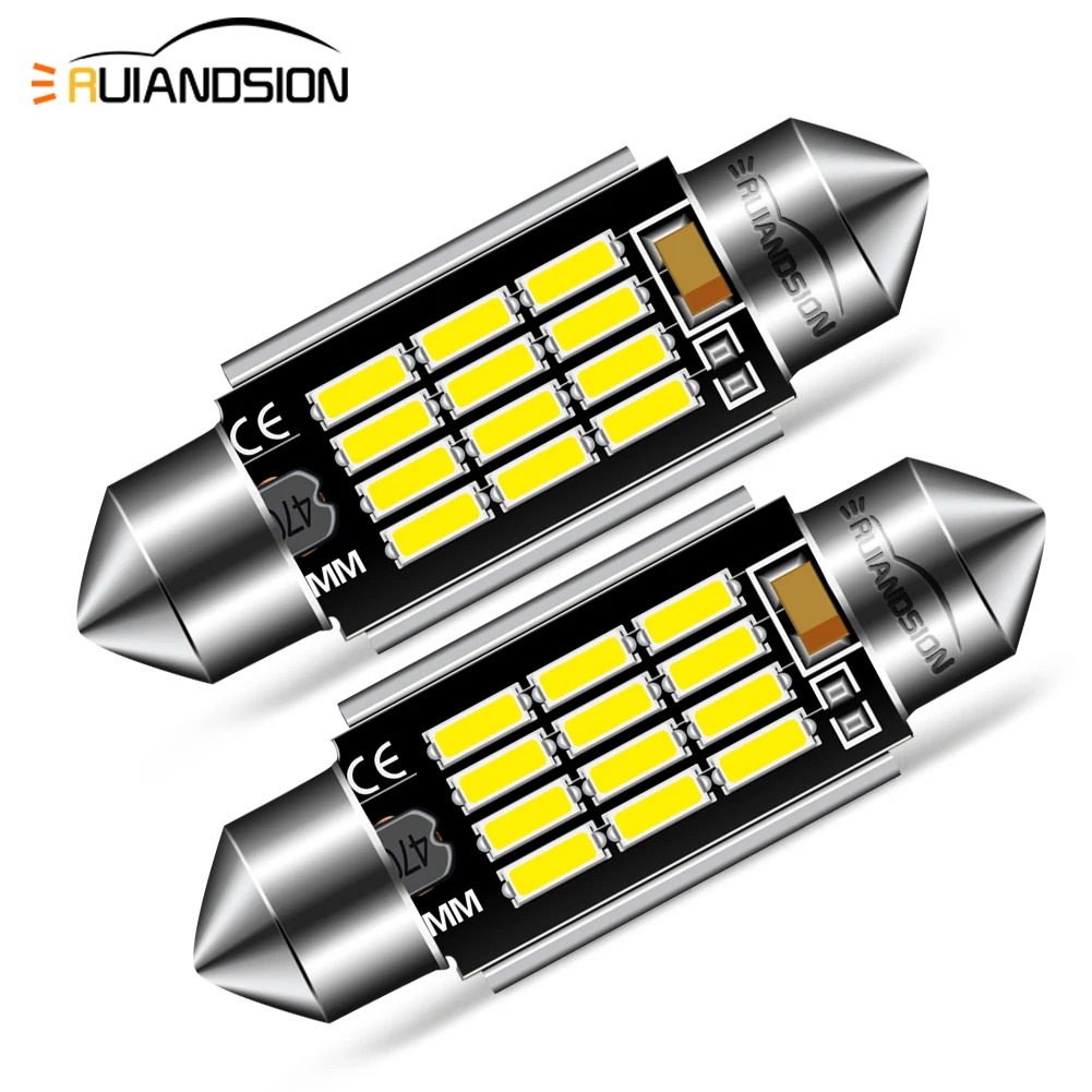 

Ruiandsion 31/36/39/41MM Festoon Canbus LED Signal Light C10W C5W 10-30V Super Bright 4014SMD For Car Interior Dome Reading Lamp