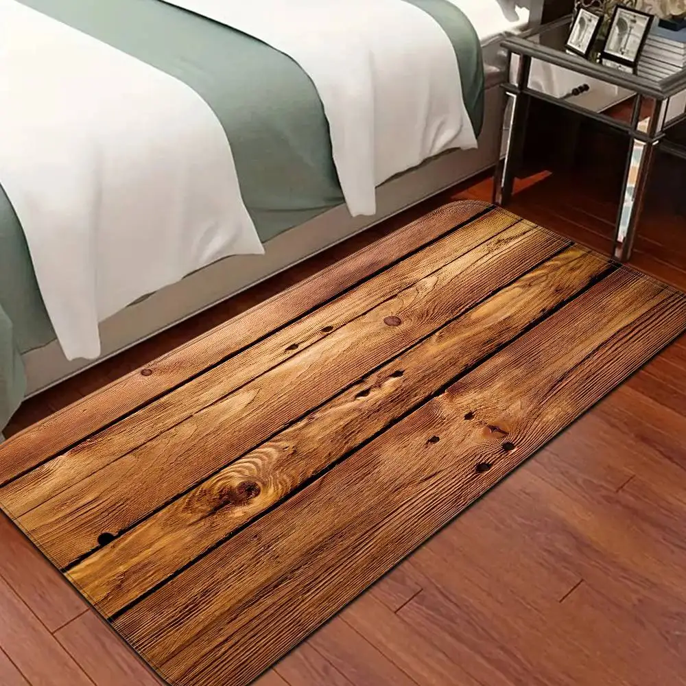 Mooie houten rechthoekige kamermatten wasbaar antislip woonkamer bank stoelen gebied mat keuken deurmat gebied tapijt