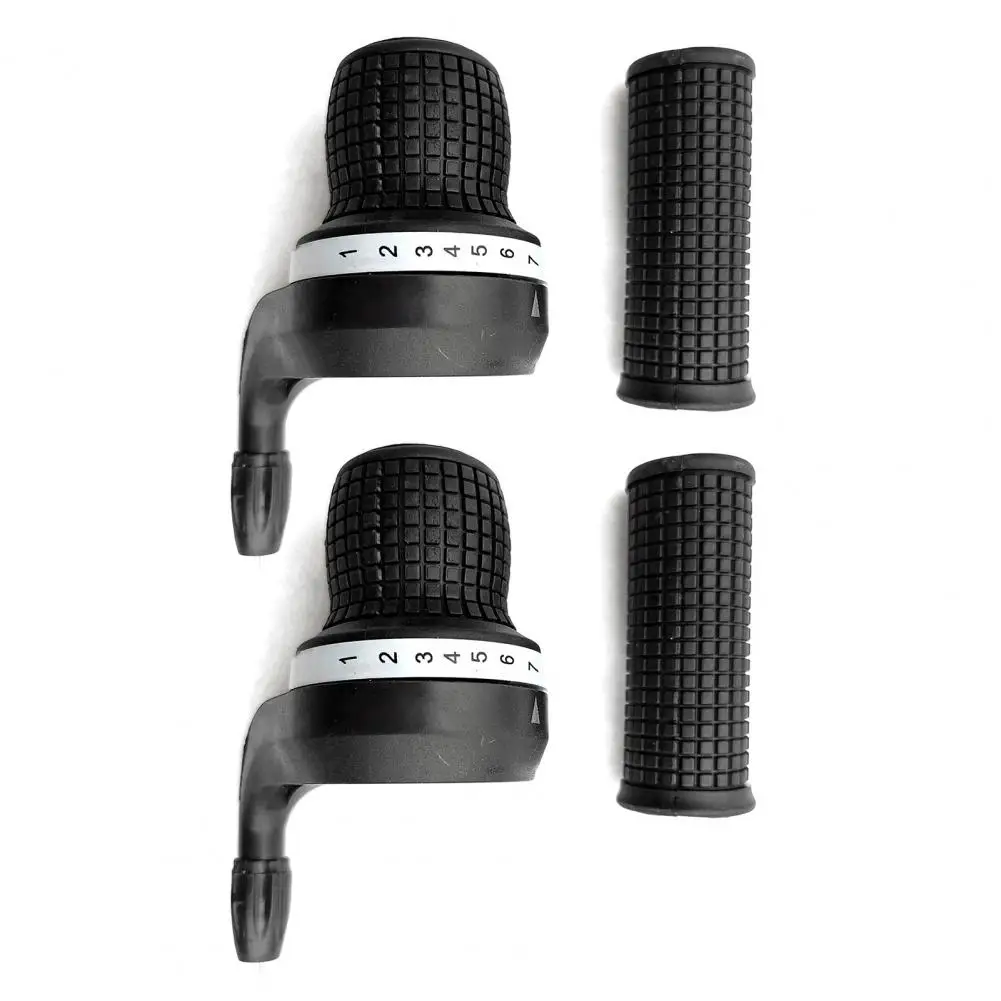 Bicycle Twist Shifter Set Simple Installation Lightweight 3/7 Speed Bike Shift Lever Non-Slip Bike Handle Bar Grips Kit