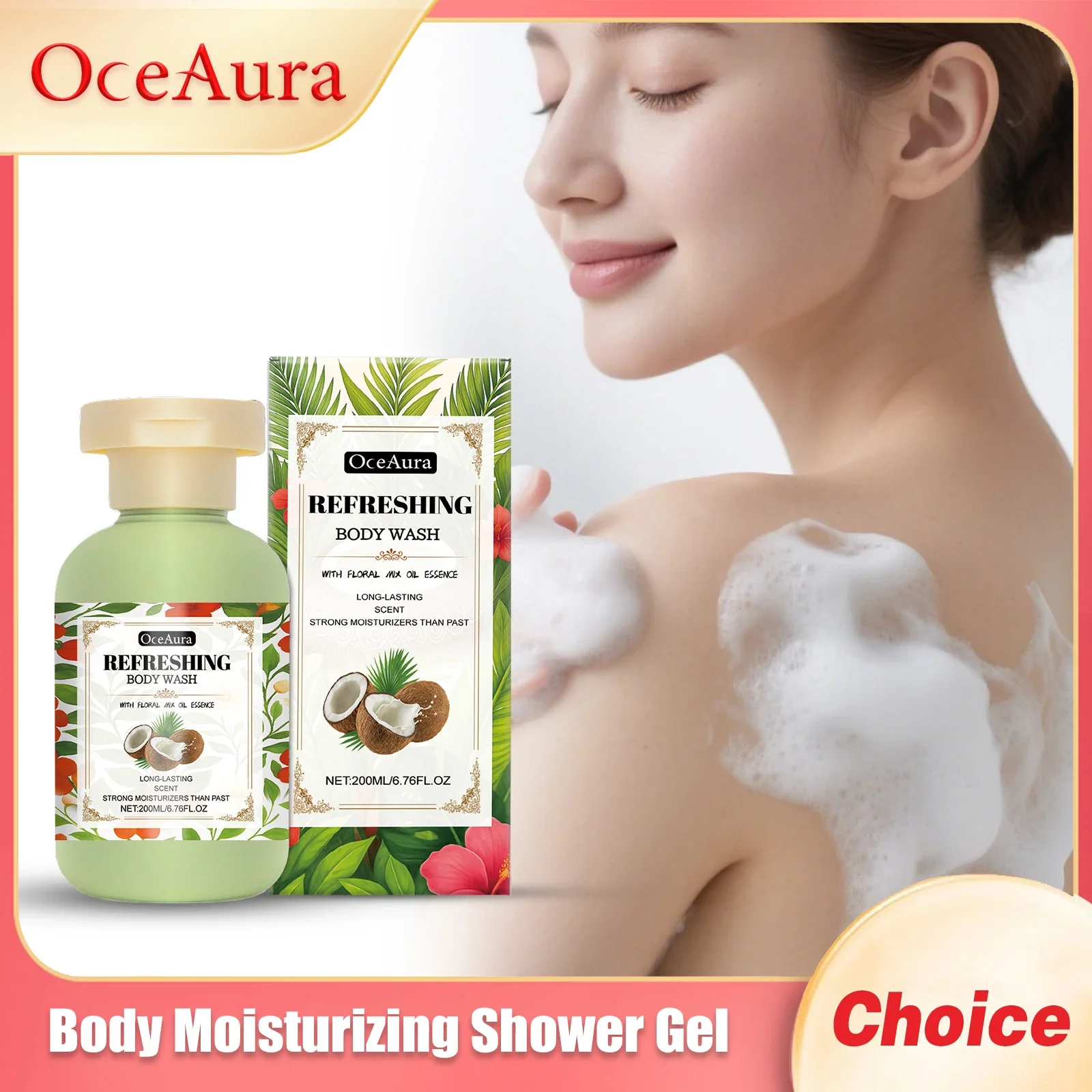 

Body Sooth Shower Gel Restore Elasticity Long Lasting Fragrance Relieve Dryness Shrink Pores Moisturizing Body Care Wash 200ml