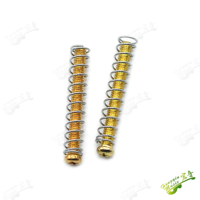 1Set Electric Guitar Double Coil Humbucker Pickup Bezel Height Adjustment Screws Springs Black Gold Chrome Replacement Accessori