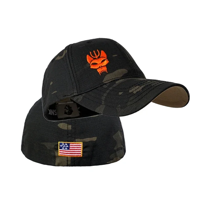 Modische Baumwoll-Baseballkappe für Männer und Frauen, Militär-Enthusiasten, taktische Kappe, Snapback, dehnbare Mütze, zum Laufen, Angeln, Gorras