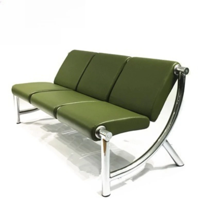 

Leather art shaped cotton sofa iron frame three-seater two-seater sofa combination simple office chair