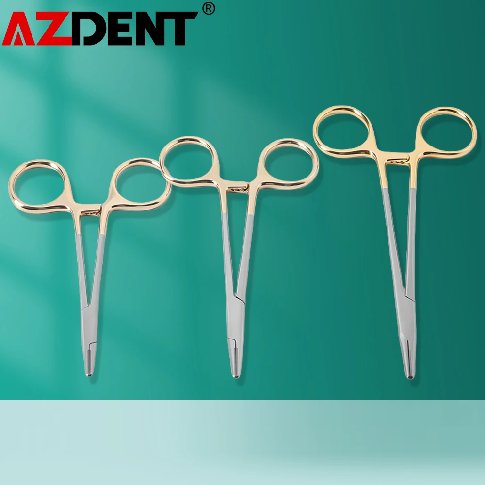 

1 шт., держатель для стоматологических игл Azdent, щипцы для удержания игл из нержавеющей стали, пинцет 12 см, 14 см, 16 см, стоматологические инструменты, лабораторные инструменты