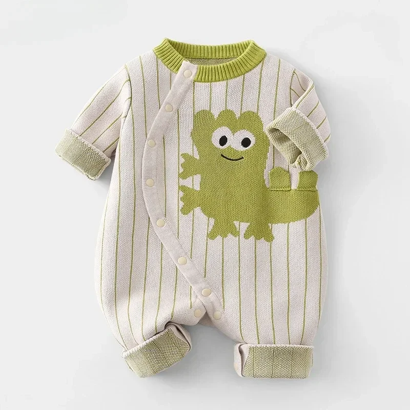 2024 Boy One-pieces Jumpsuit Full Moon 100 Days Baby Clothes Bodysuit Newborn Class Super Cute Climbing Outfit Matching Autumn